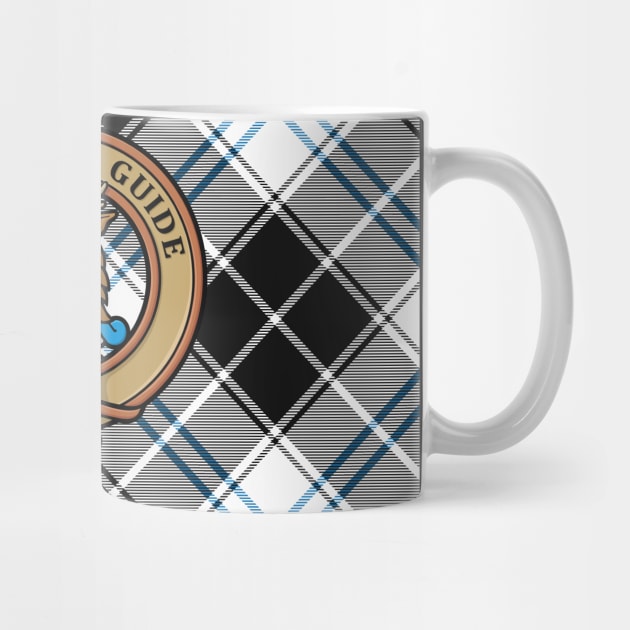 Clan Forbes Crest over Dress Tartan by sifis